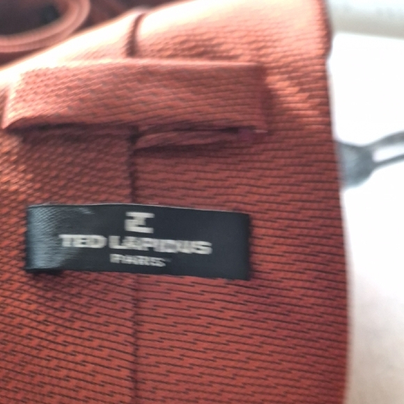 TED LAOIDUS PARIS RUSTY ORANGE Tie Luxurious Accessory - Picture 4 of 9